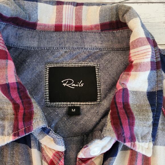 Rails Kendra Tencel Plaid Shirt Size Medium - Picture 6 of 9